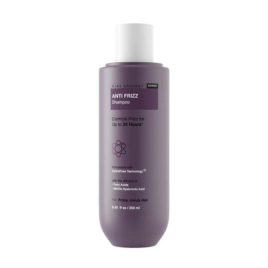 Bare Anatomy Anti Frizz Shampoo, Frizz Control Upto 24 Hours, Powered By Hyaluronic Acid & Fatty Acids, Dry & Frizzy Hair, Smooth, Shiny & Frizz Free Hair For Unisex, 250ml