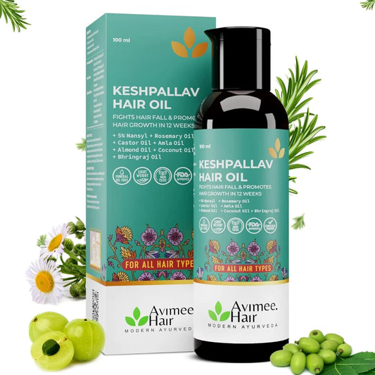 Avimee Herbal Keshpallav Hair Oil For Men & Women (100ml)