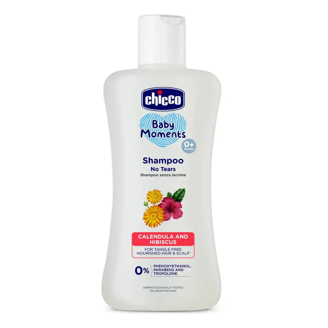 Chicco Baby Moments No Tears Shampoo - 200ml (Free Soap 75g)