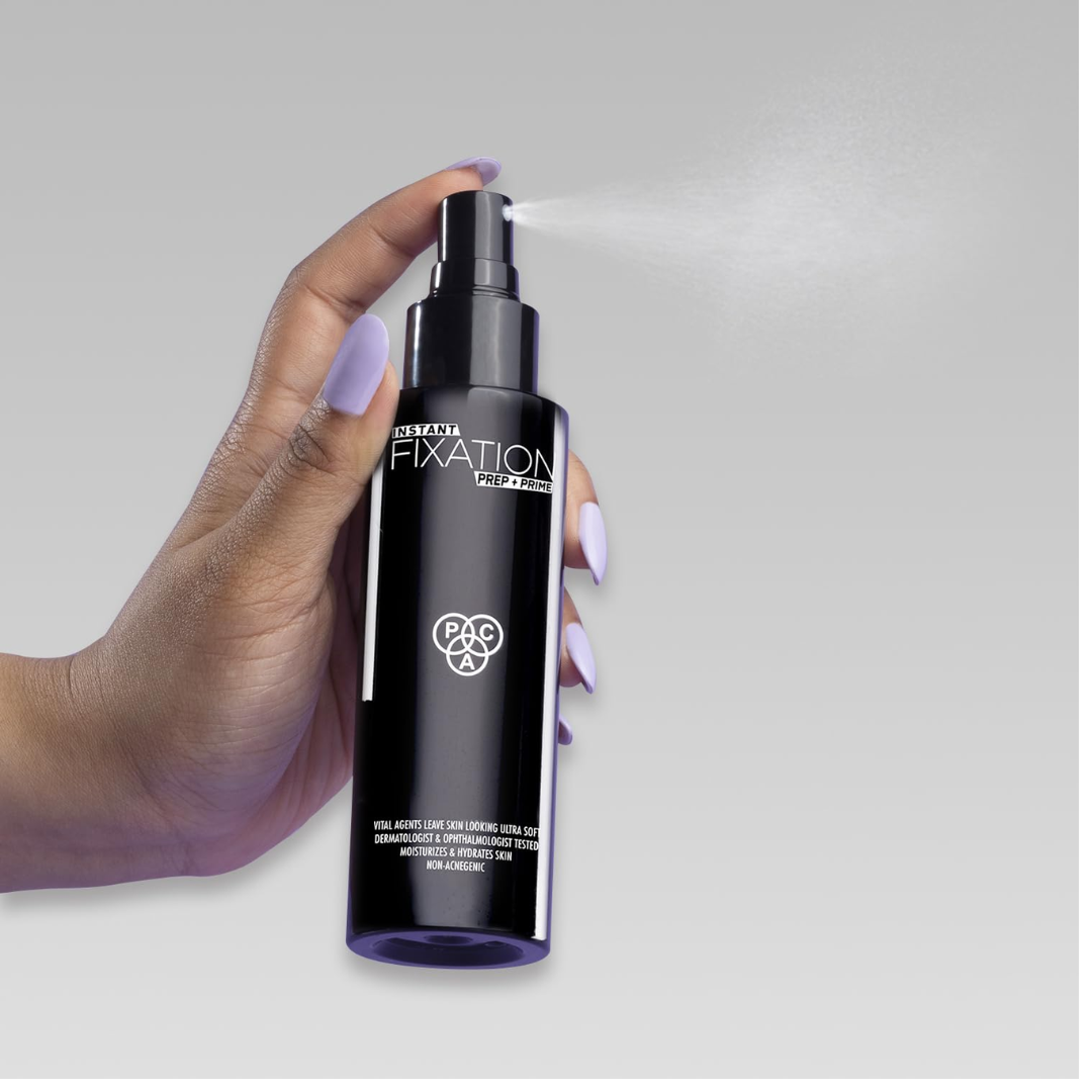 PAC Instant Fixation Prep & Prime Makeup Fixer Spray for Face Makeup | Dewy Finish Setting Spray | Hydrating & Moisturizing for All Skin | 120 ml