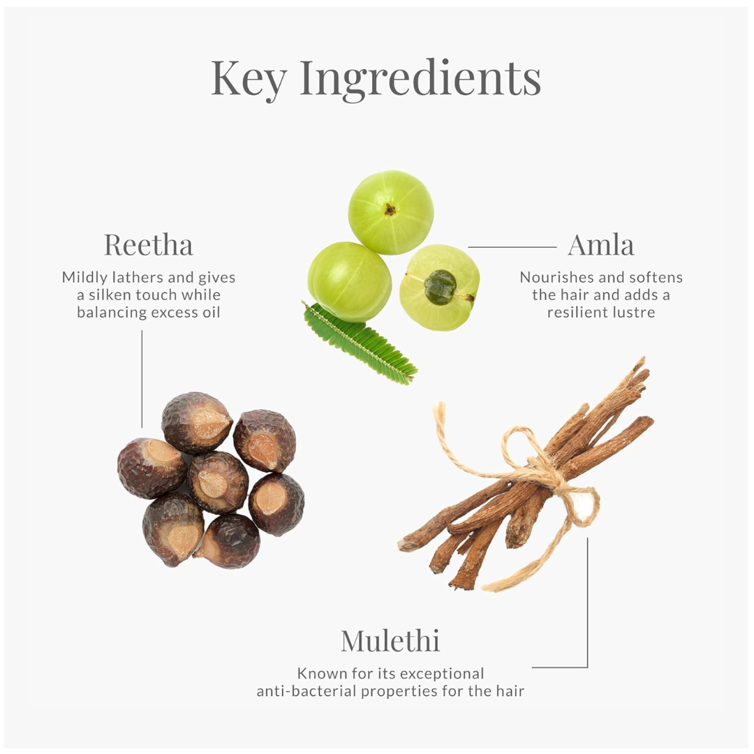 Forest Essentials Ayurvedic Shampoo Amla Honey & Mulethi | For Dull Dry Hair | Controls Hair Thinning & Breakage | Sulphate Free