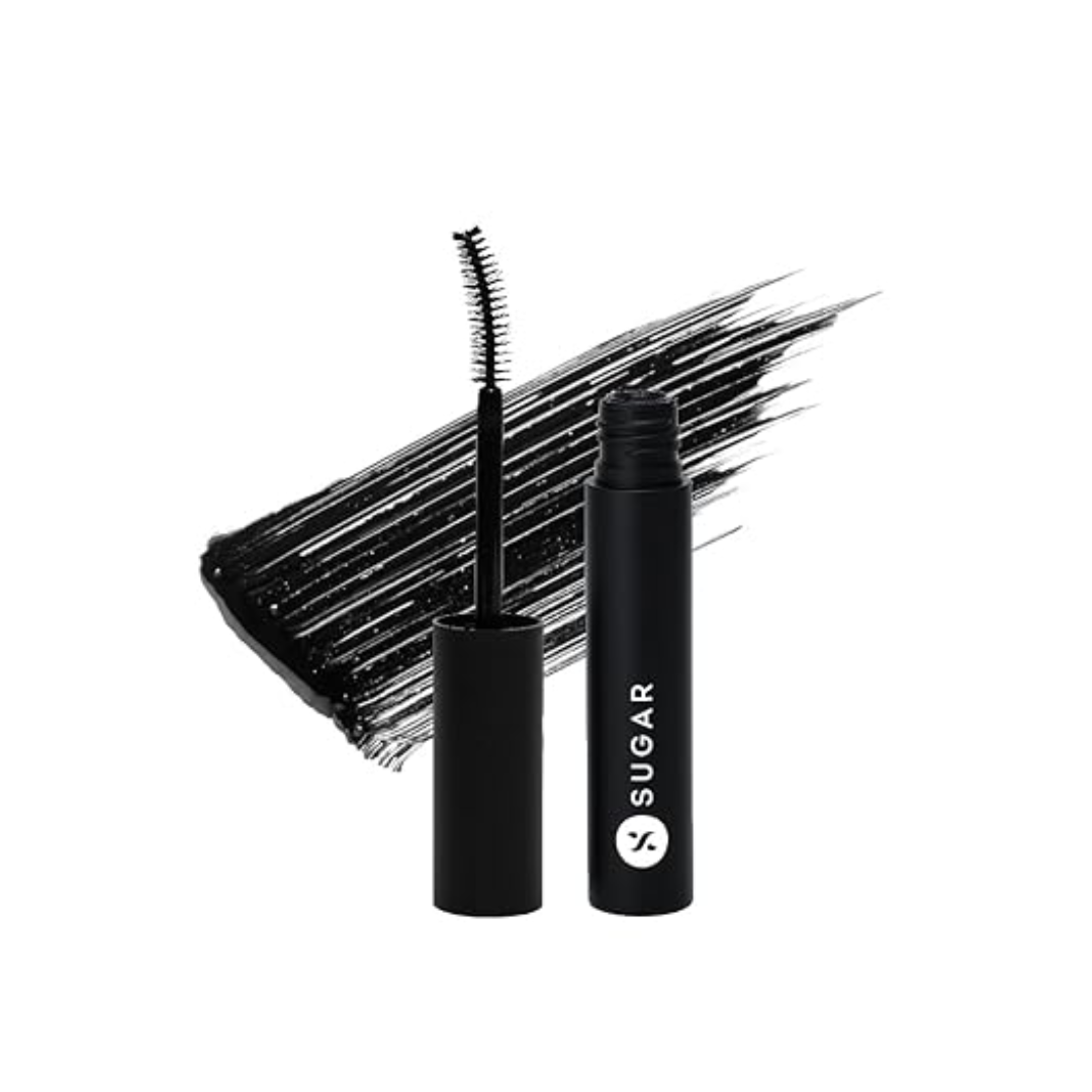 SUGAR Cosmetics Uptown Curl Lengthening Mascara | Lasts Upto 8 hrs | Lightweight and Smudgeproof With Lash Growth Formula - 01 Black Beauty - 5ml