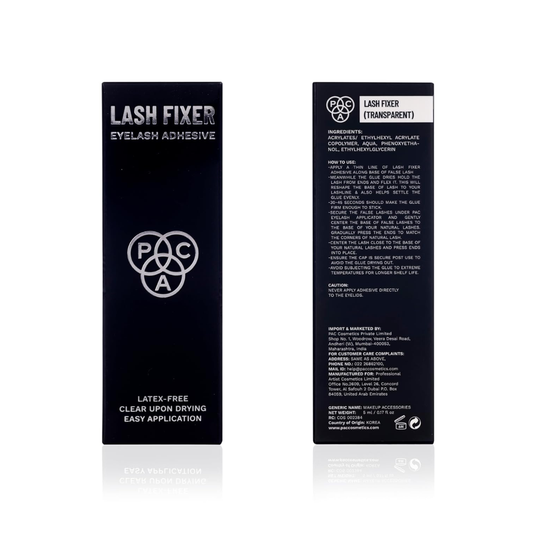 PAC Lash Fixer (Eyelash Adhesive) - Black | Waterproof & Quick-dry Invisible Eye Lash Glue Works with Synthetic & natural fiber Lashes | Non-Toxic...