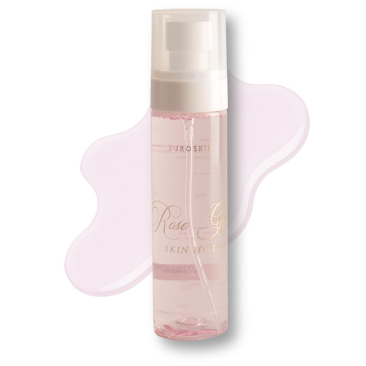 SUROSKIE Roses Glass Skin Mist 100ml | 2 in 1 Face Toner + Makeup Setting Spray | Rose Water for Face with Aloe Vera & Lotus | Toner For Glowing &...