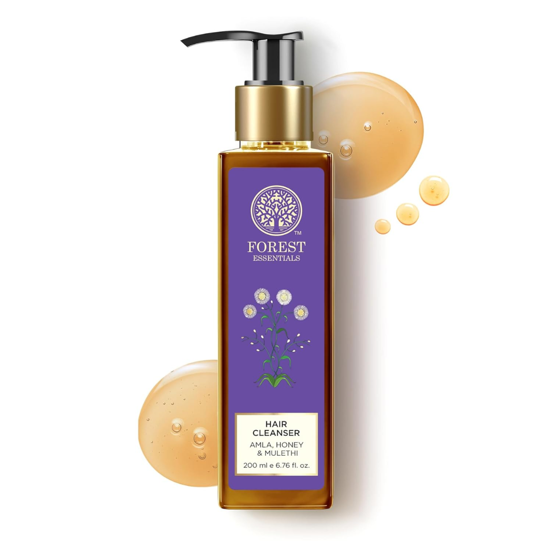 Forest Essentials Ayurvedic Shampoo Amla Honey & Mulethi | For Dull Dry Hair | Controls Hair Thinning & Breakage | Sulphate Free