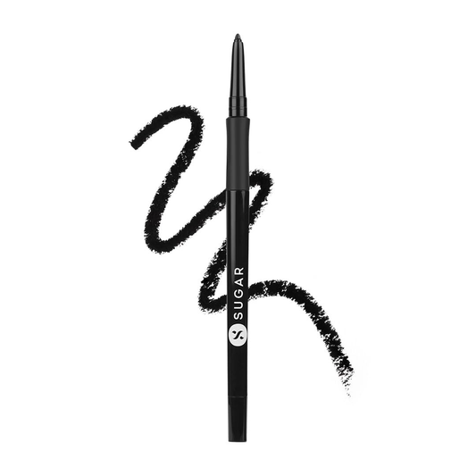 SUGAR Cosmetics - Twist And Shout - Fadeproof Kajal  Velvet (Black Kajal) - Longlasting Formula, Lasts Up To 10 Hours, Multicolor