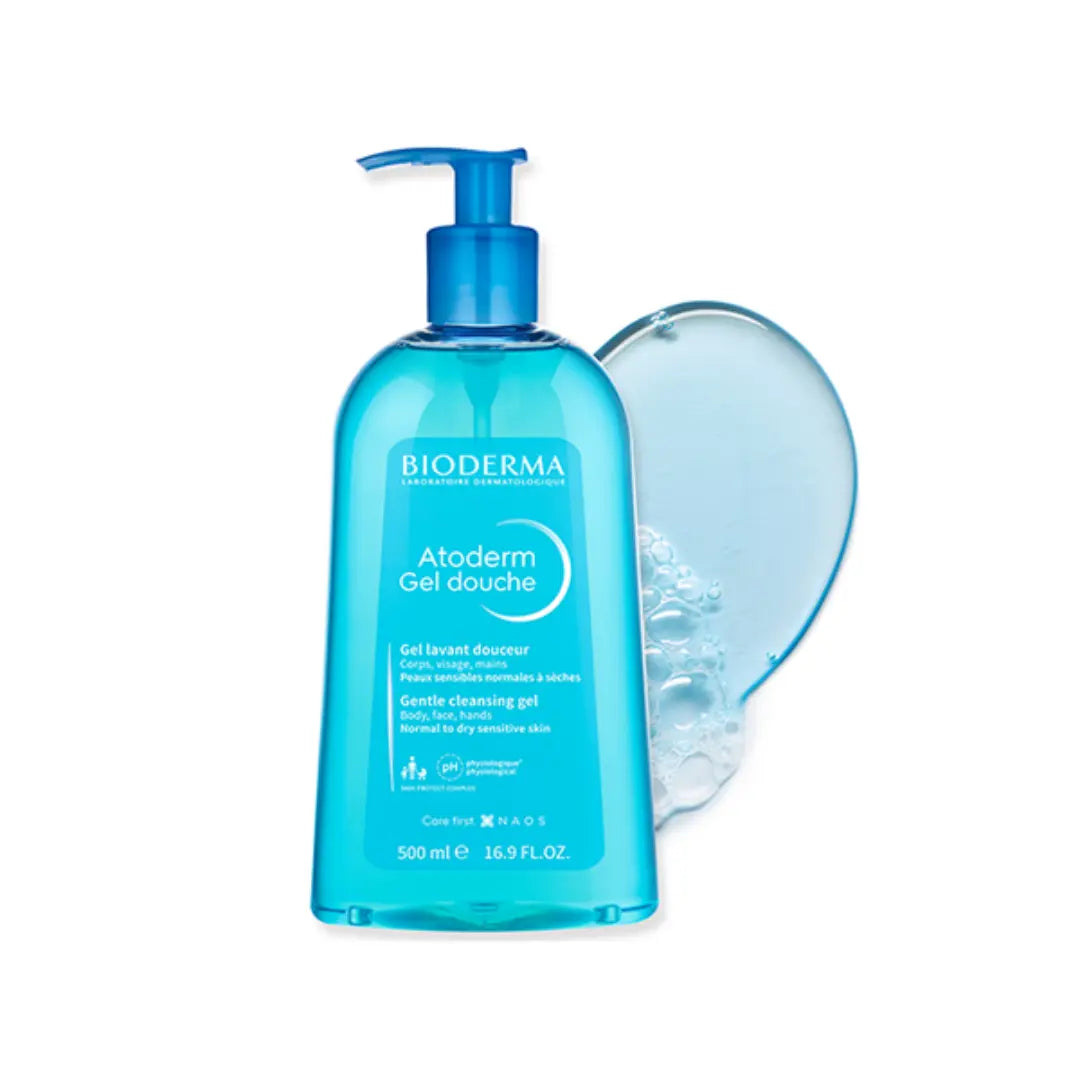 Bioderma Atoderm Gel Douche Gentle Cleansing Gel For Normal To Dry & Sensitive Skin( 500ML)