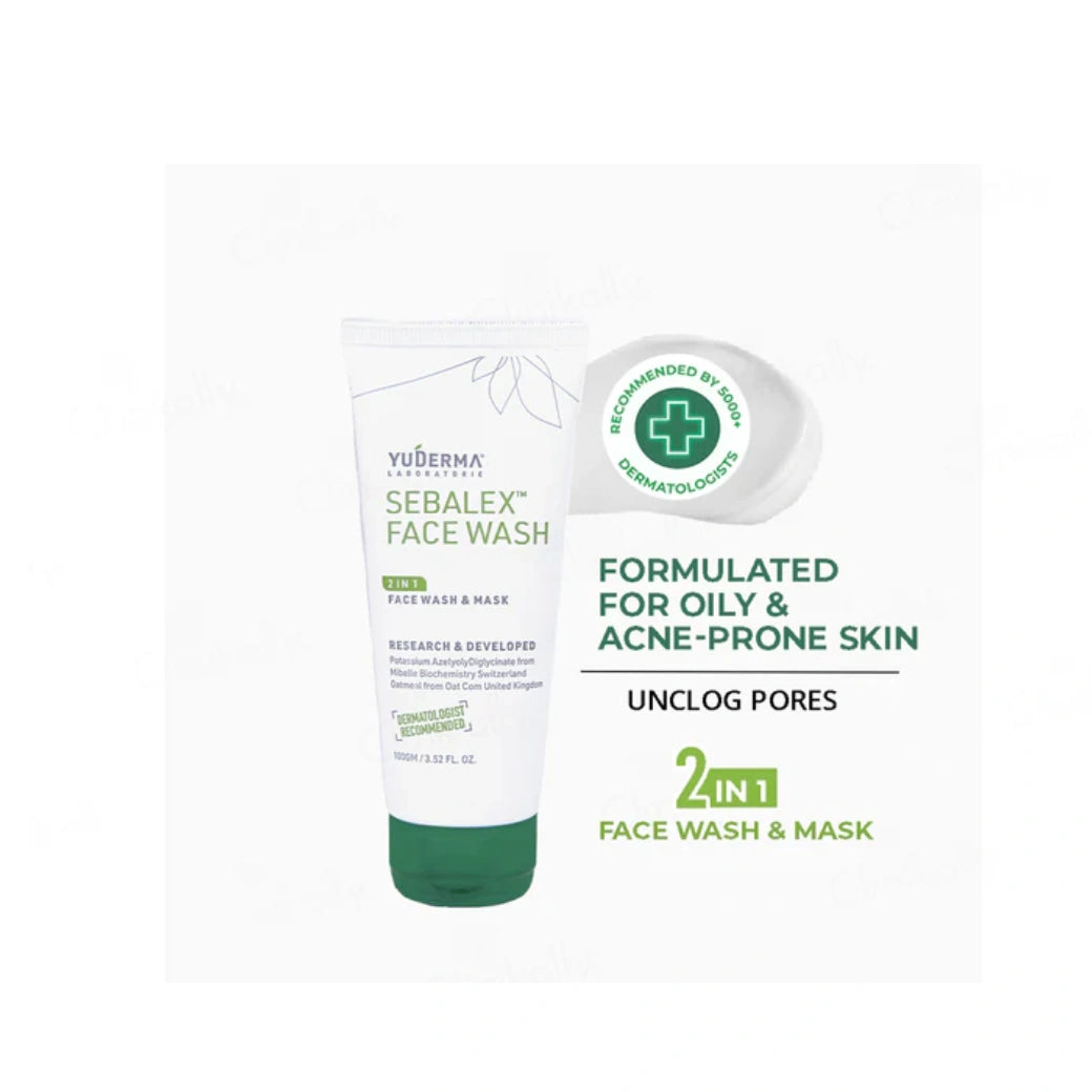 Yuderma Sebalex 2 in 1 Face Wash 100G