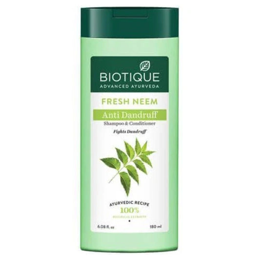 Biotique Fresh Neem Anti Dandruff Shampoo and Conditioner  (180ml)