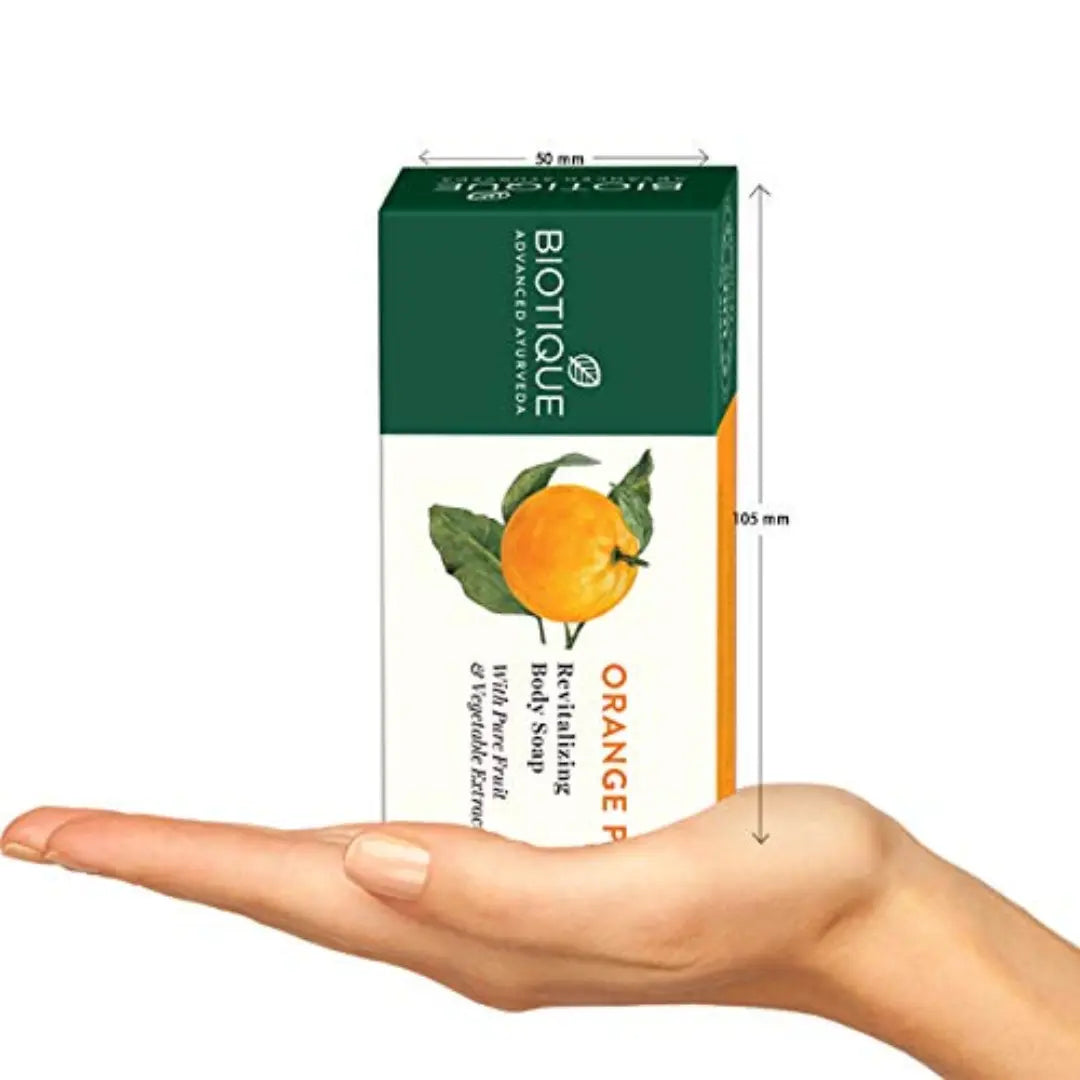 Biotique Bio Orange Peel Revitalizing Body Soap | Exfoliated and Speed Cell Renewal | Deeply Cleanses |100% Botanical Extracts| Suitable for All Skin Types | 150g