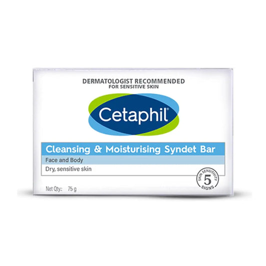 Cetaphil VVF India Cleansing And Moisturising Syndet Bar, 75g