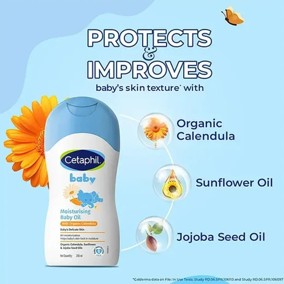Cetaphil Baby Moisturising Oil with Organic Calendula (200ml)