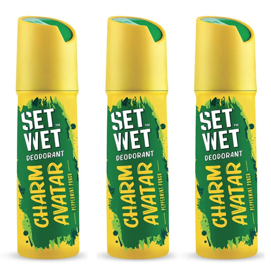 Set Wet Charm Avatar Deodorant For Men - 150ml (Pack of 3)