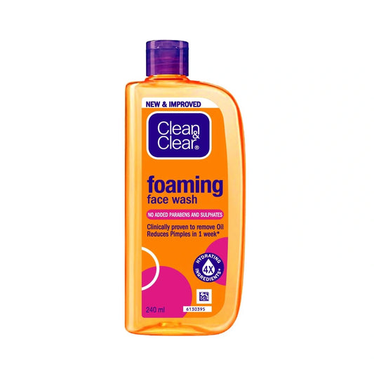 Clean&Clear Foaming Face Wash for Oily Skin, Acne Prone Skin 240 ml