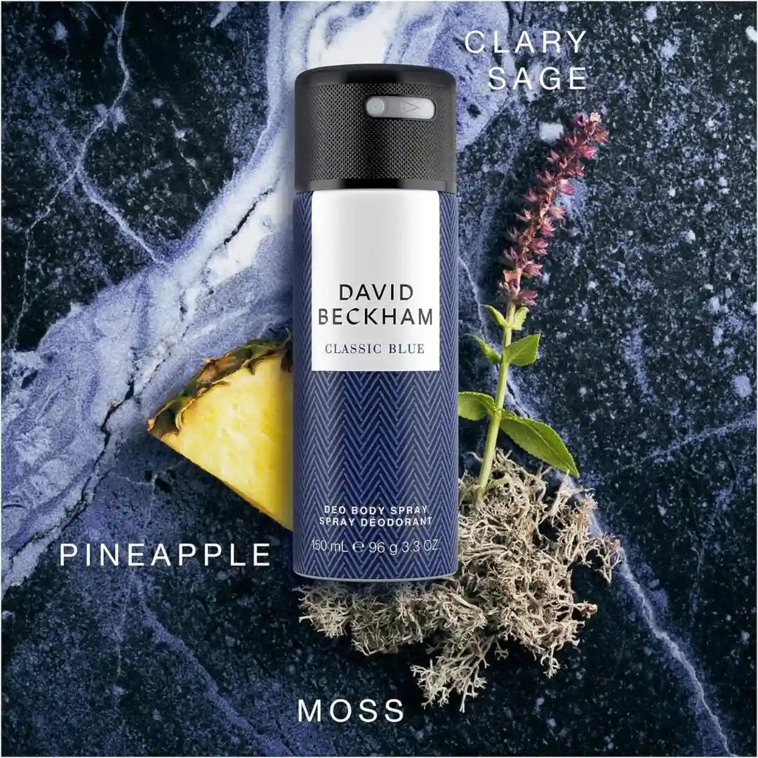 David Beckham Classic Blue Deodorant Spray for Men - 150ml