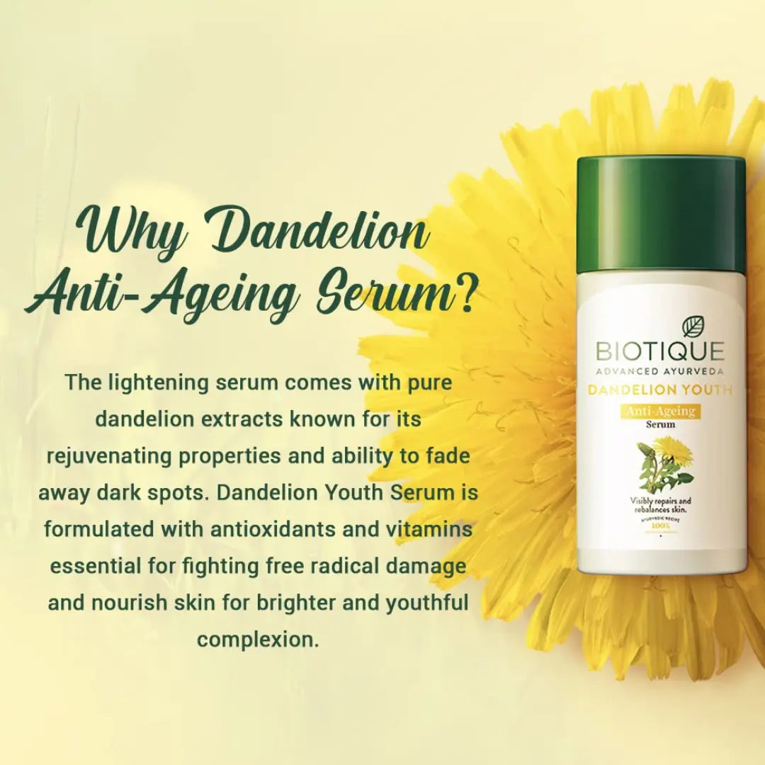 Biotique Dandelion Youth Anti-Ageing Serum (40ml)