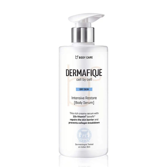 Dermafique Intensive Restore Body Lotion Serum with Vitamin E – 300ml, Body Lotion for Dry Skin, with 10x Vitamin E Benefits & Deep Hydration, Moisturizer for Body | Dermatologist Tested