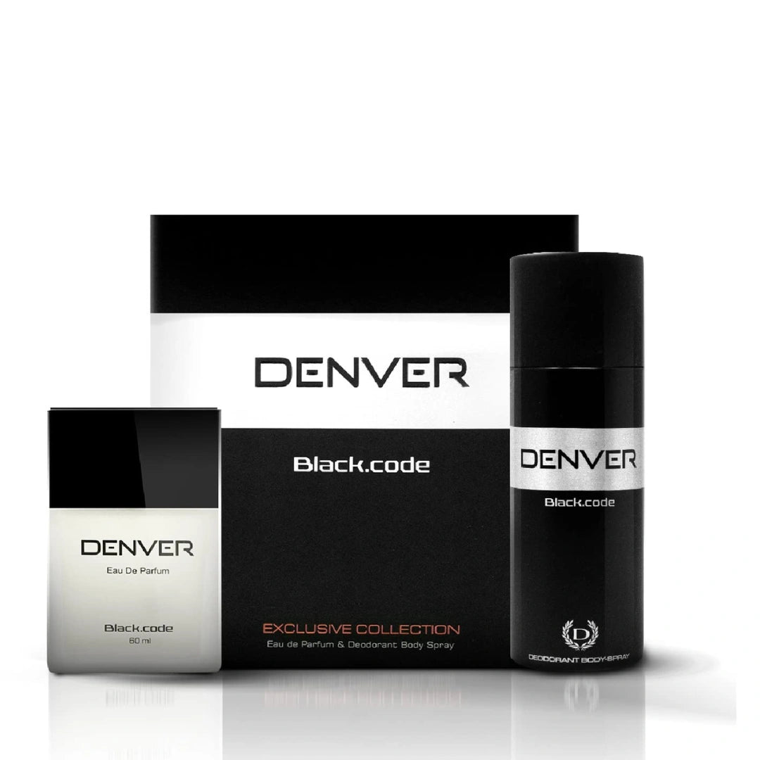 Denver Black Code Gift Pack Perfume 60ml & Deodorant 150ml For Men