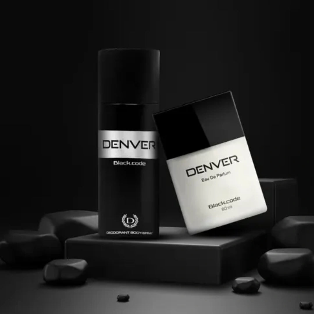 Denver Black Code Gift Pack Perfume 60ml & Deodorant 150ml For Men