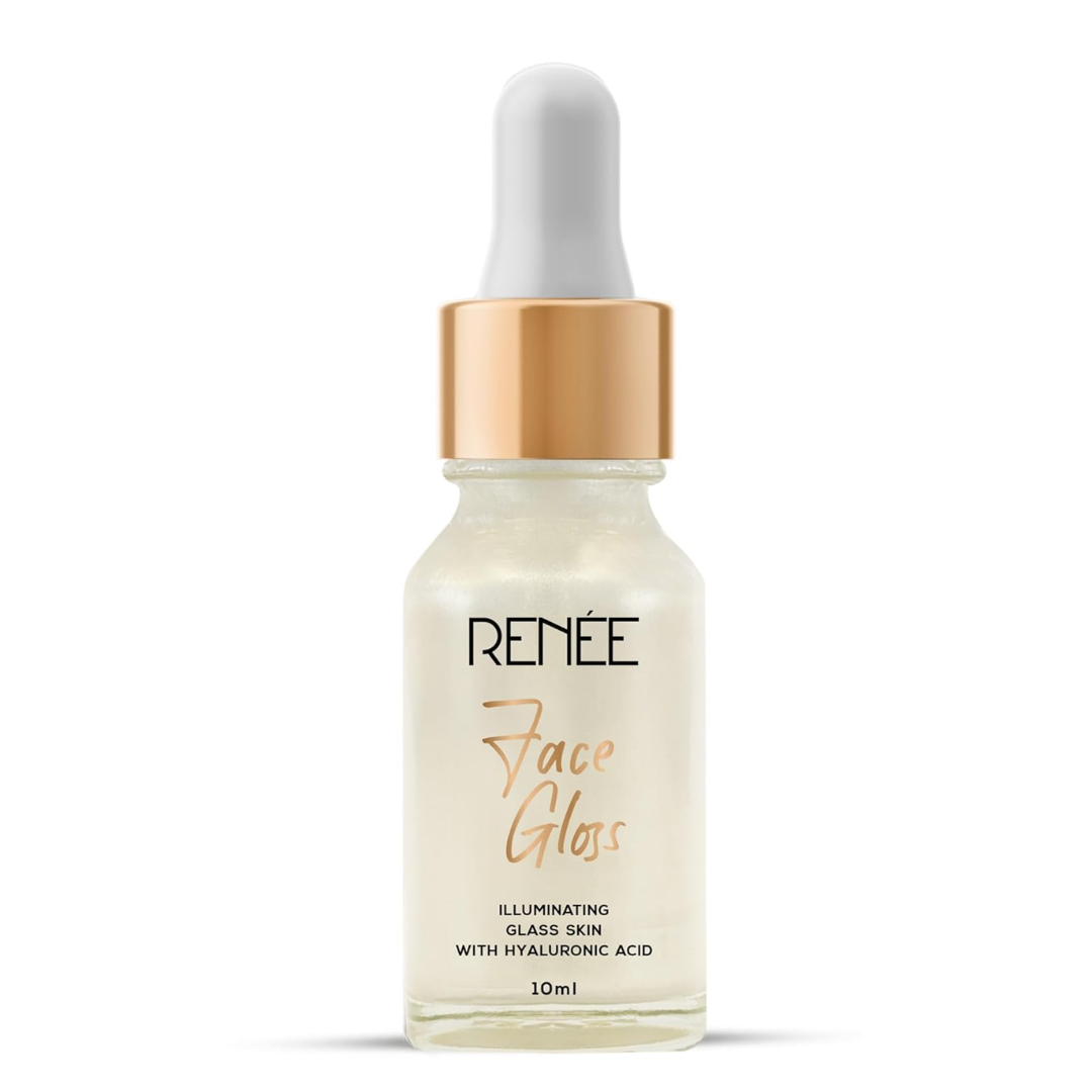 RENEE Face Gloss Highlighting Strobe Serum, Hyaluronic Acid Hydration & Illumination, Paraben-Free, Vegan, Lightweight, Non-Greasy Hydrating Serum for Radiant, Dewy Skin