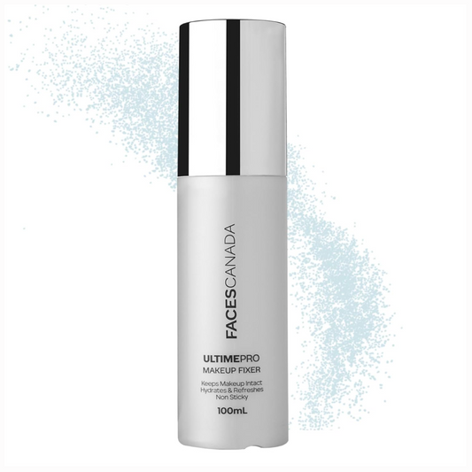 FACES CANADA Ultime Pro Makeup Fixer, 100 ml | Long Lasting Makeup Setting Spray | Keeps Makeup Intact | Hydrates, Soothes & Refreshes Skin | Hyaluronic Acid & Vitamin E Enriched | No Alcohol
