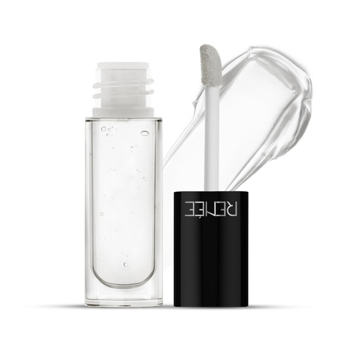 RENEE Hot Lips -Clear Lip Gloss | High-Glossy Shine | Enriched with Vitamin E | Lightweight | Non Sticky | Hydrating Formula | 4.5ml