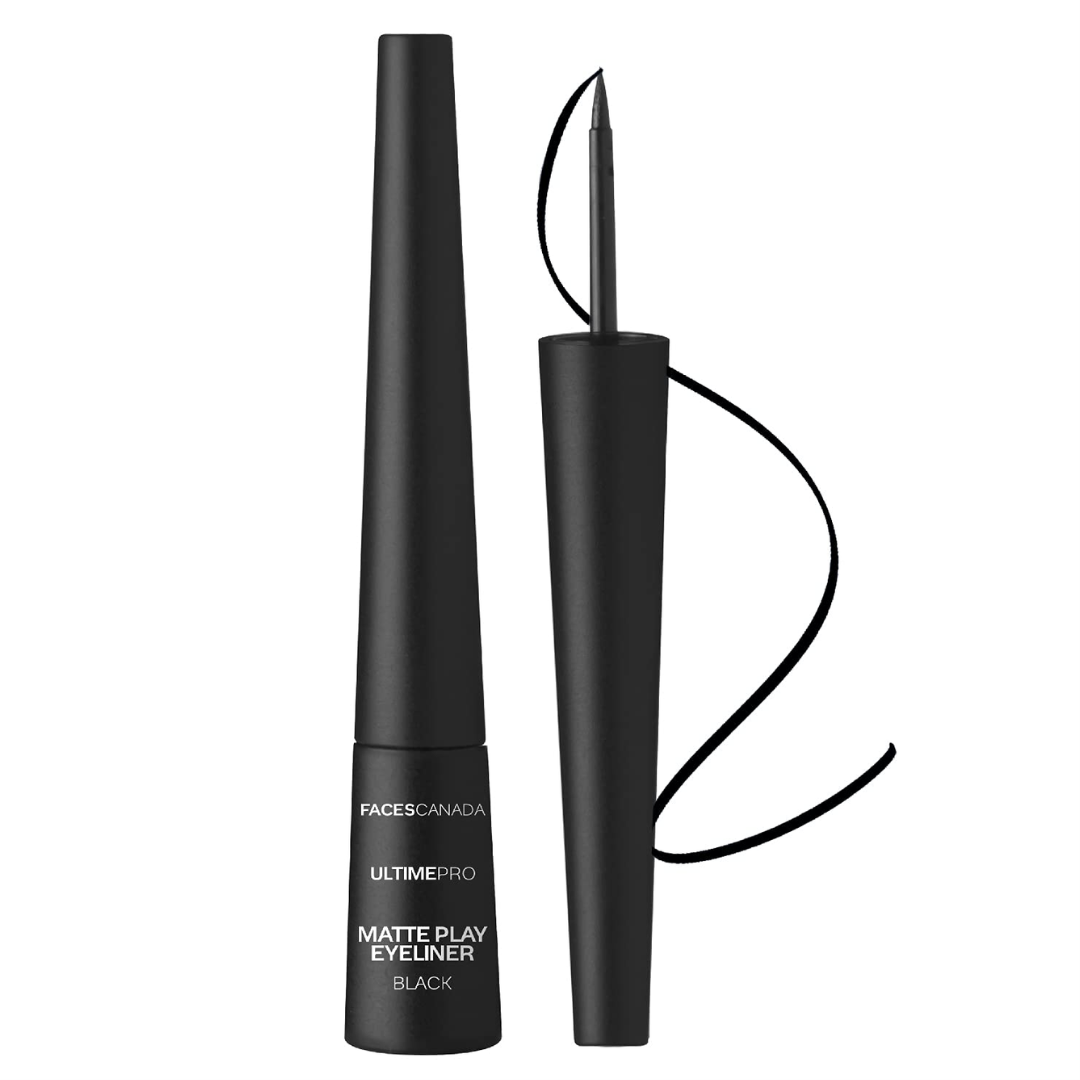 FACES CANADA Ultime Pro Matte Play Eyeliner - Gold, 2.5 ml | Quick Dry | Shimmer Finish | 24 Hr Long Lasting Formula | Precise Felt Tip | Highly Pigmented | Waterproof, Smudgeproof & Sweatproof