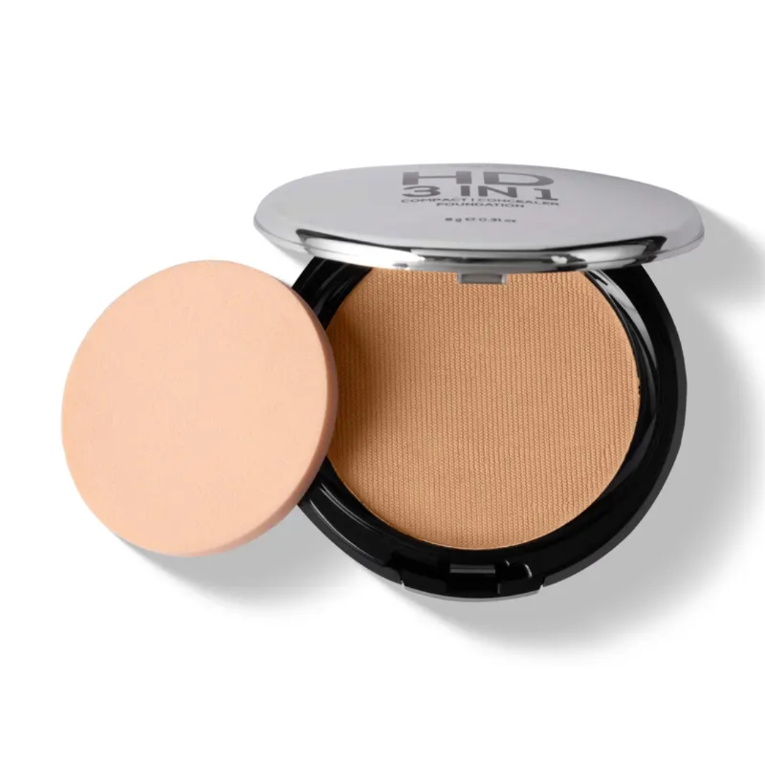 RENEE PRO HD 3 In 1 Compact,Concealer, Foundation - Gres, SPF 20, Matte Finish, High Coverage, Ultralight & Silky Smooth Finish, Enriched With Vitamin E, C & Aloe Vera - 9 Gm