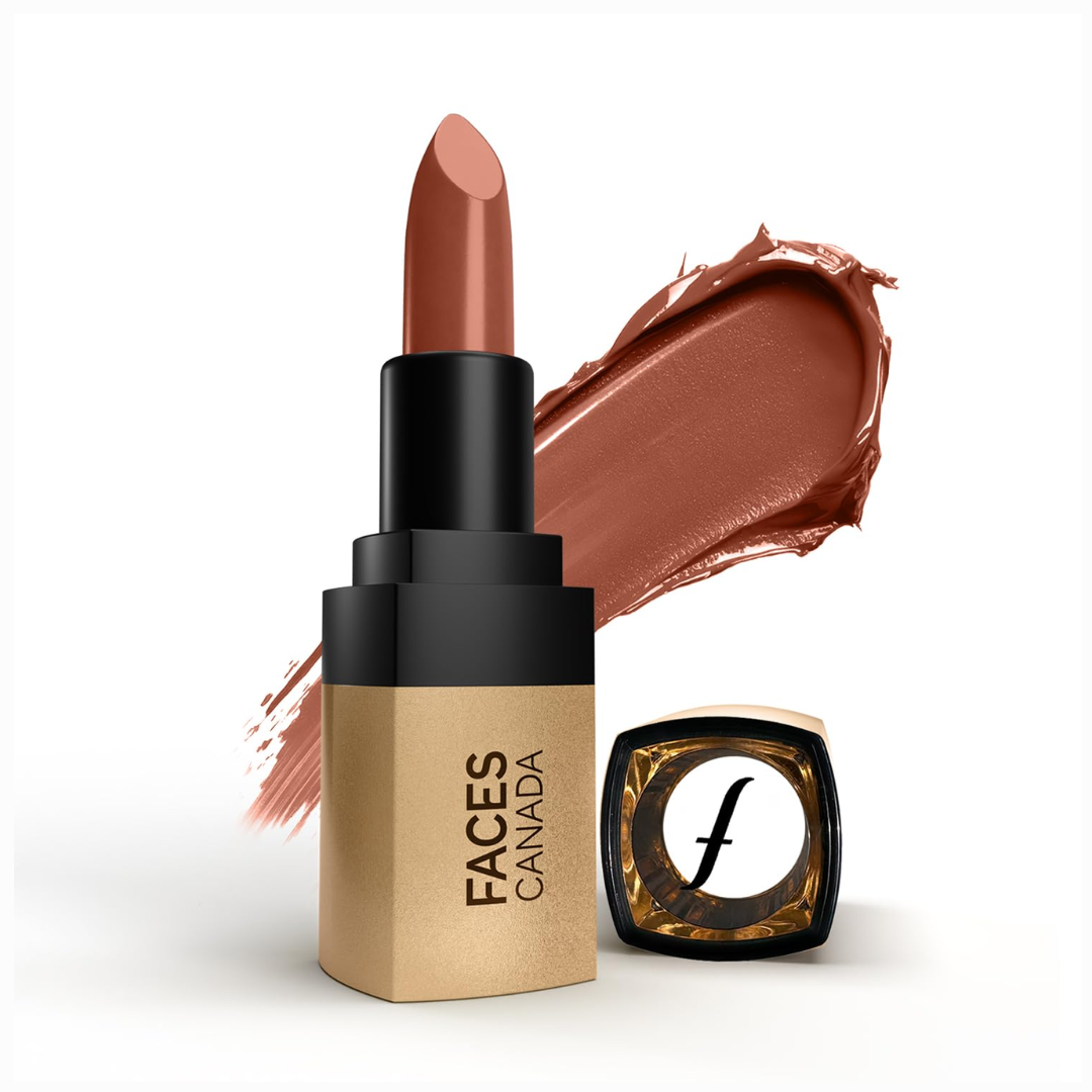 FACES CANADA Comfy Matte Velvet Touch Lipstick - Peach Cobbler 07, 4.2g | Velvety Matte Finish | 8HR Longstay | Intense Colour | Hydrating Lips | Smooth Application