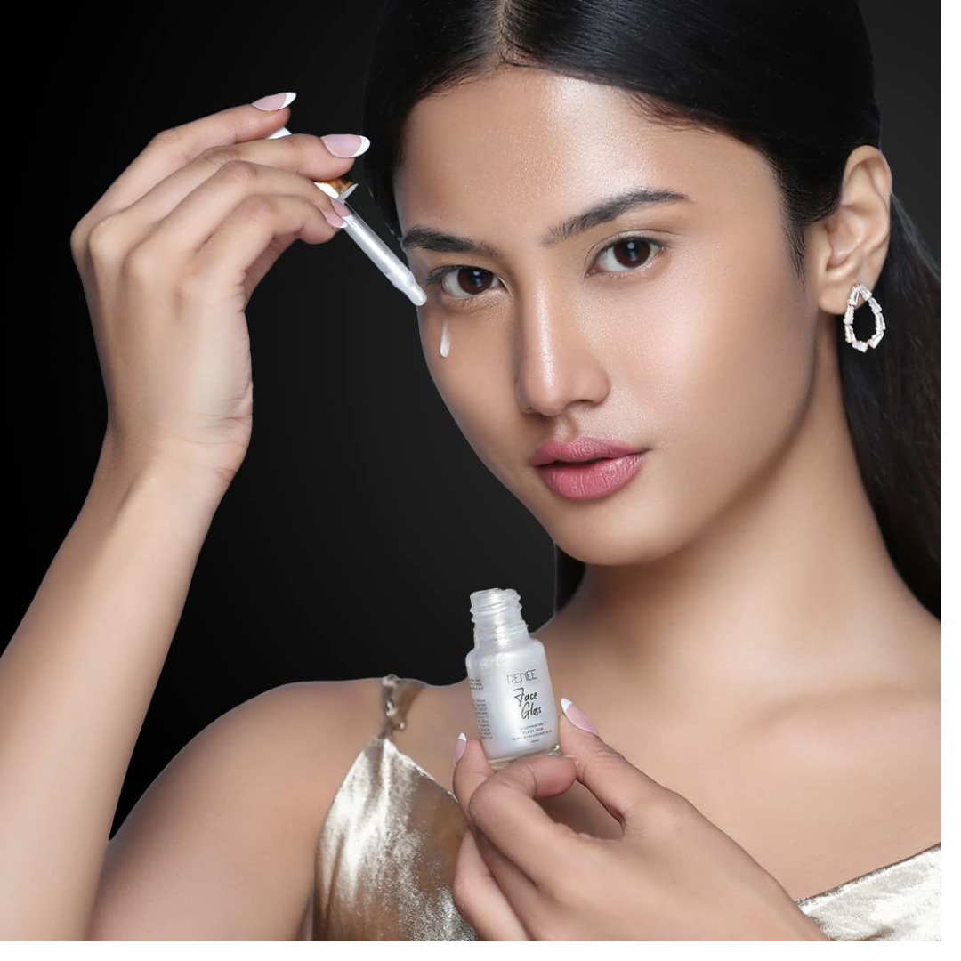 RENEE Face Gloss Highlighting Strobe Serum, Hyaluronic Acid Hydration & Illumination, Paraben-Free, Vegan, Lightweight, Non-Greasy Hydrating Serum for Radiant, Dewy Skin