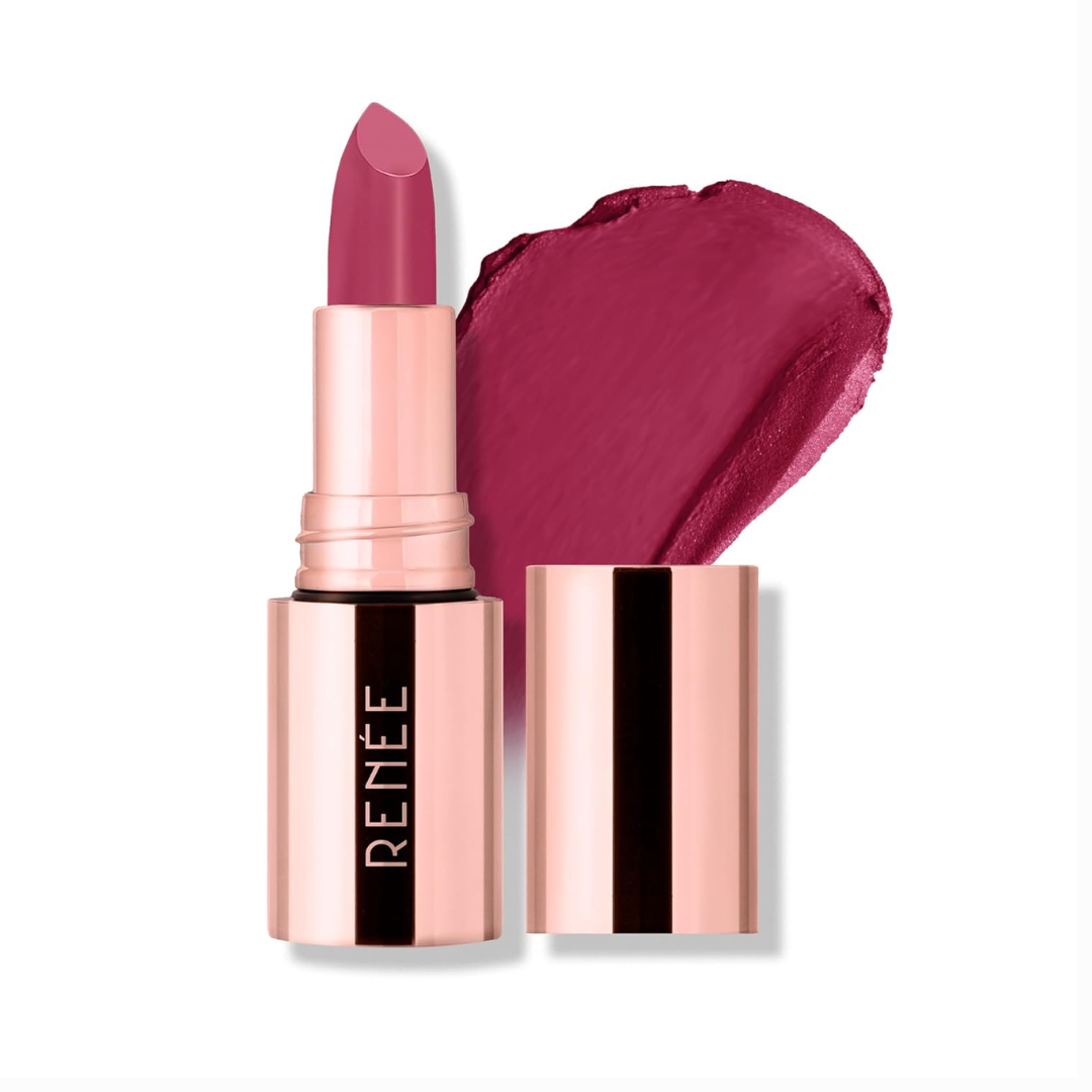 RENEE Everstay Matte Lipstick - Red Scarlet, Long Stay, Hydrating & Non-Drying, Smudge & Transfer Proof, Lightweight, Intense Pigment, Full Coverage, Vitamin E Infused, for All Occasions, 4.2g