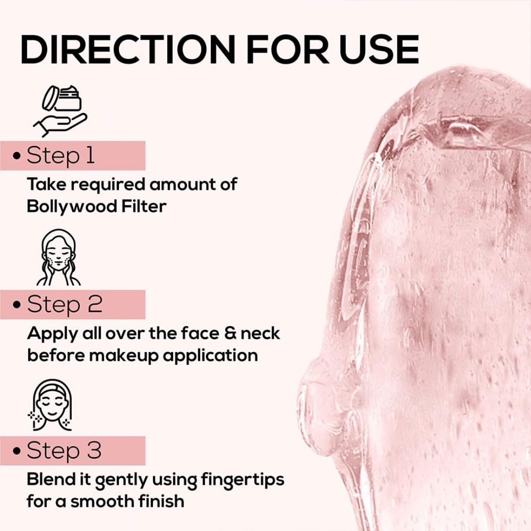 RENEE Bollywood Filter Face Primer 45 gm| for a Flawless & Smooth Skin| Blurs Fine Lines, Wrinkles & Pores Instantly| Hydrating, Lightweight & Non-sticky| Cruelty-free