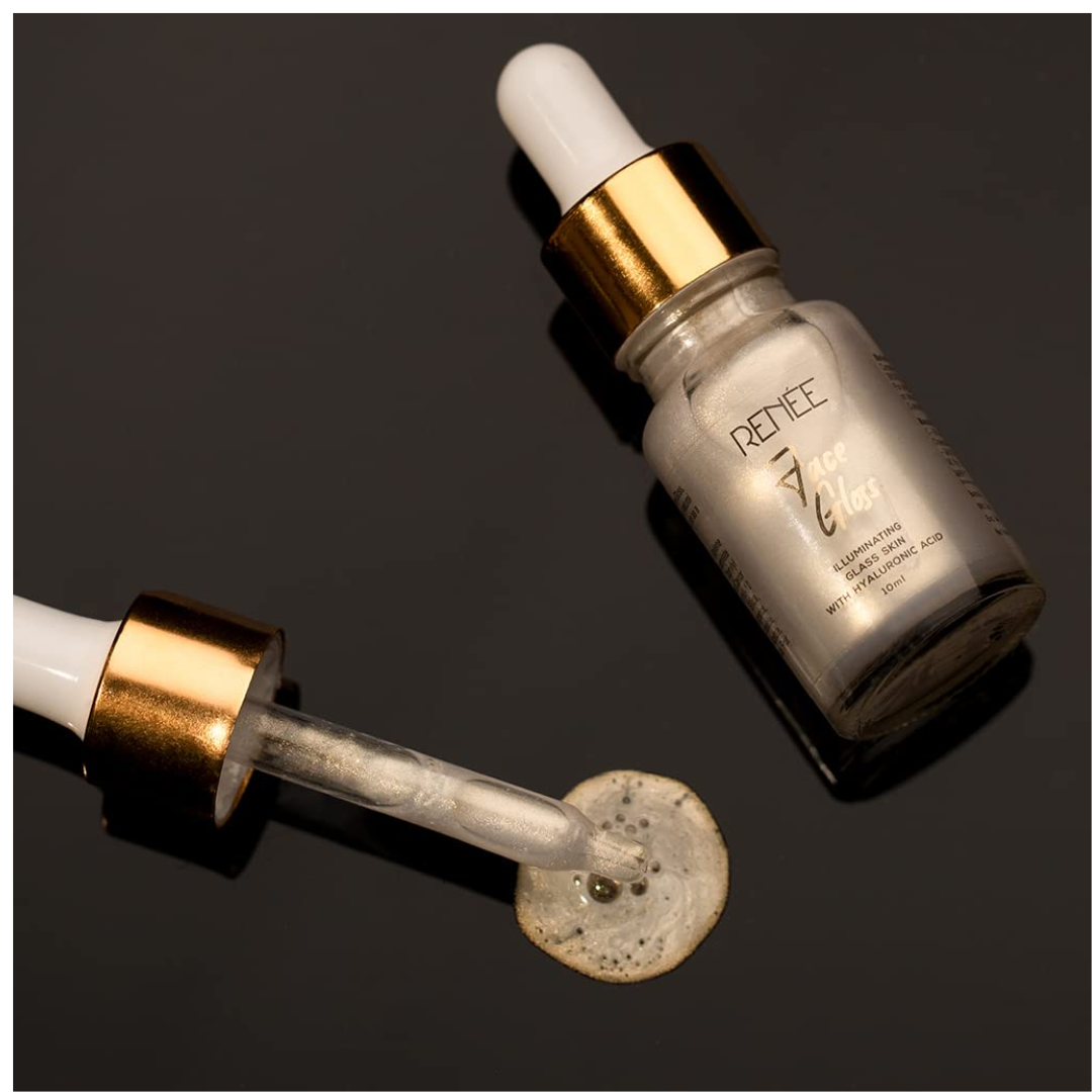 RENEE Face Gloss Highlighting Strobe Serum, Hyaluronic Acid Hydration & Illumination, Paraben-Free, Vegan, Lightweight, Non-Greasy Hydrating Serum for Radiant, Dewy Skin