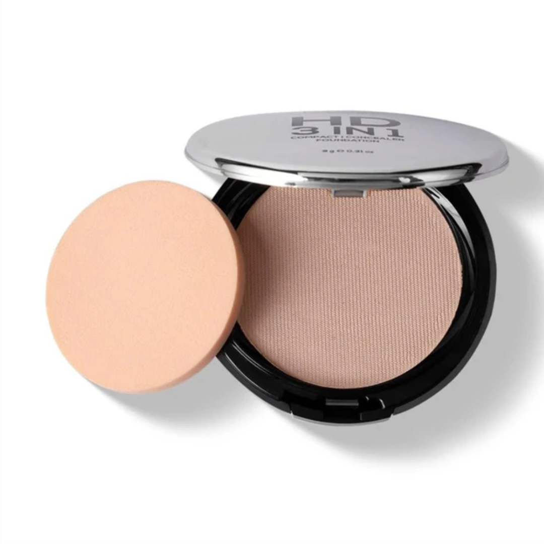 RENEE PRO HD 3 In 1 Compact,Concealer, Foundation - Gres, SPF 20, Matte Finish, High Coverage, Ultralight & Silky Smooth Finish, Enriched With Vitamin E, C & Aloe Vera - 9 Gm