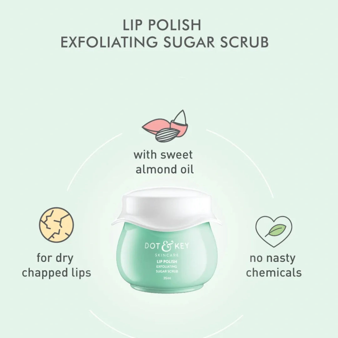 Dot&Key Lip Polish Exfoliating Sugar Scrub (15ml)