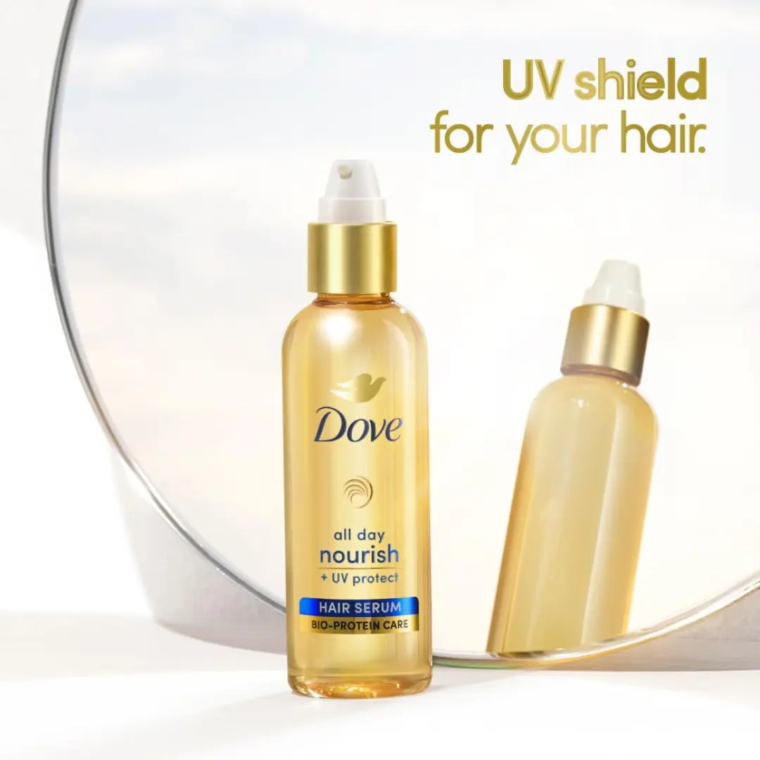 Dove All Day Nourish + UV Protect Hair Serum For All Hair Types With Bio Protein Care (48ml)