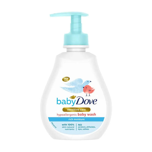 Baby Dove Rich Moisture Hair to Toe Baby Wash 200 ml, No Tears Body Wash for Baby's Soft Skin - Hypoallergenic, No Sulphates, No Parabens