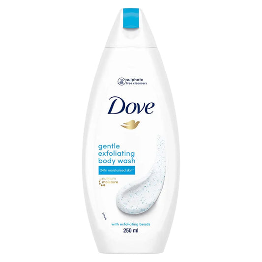 Dove Gentle Exfoliating Nourishing Body Wash, Mild Cleanser Moisturizes Skin, Balances Ph, For All Skin Type (250ml)