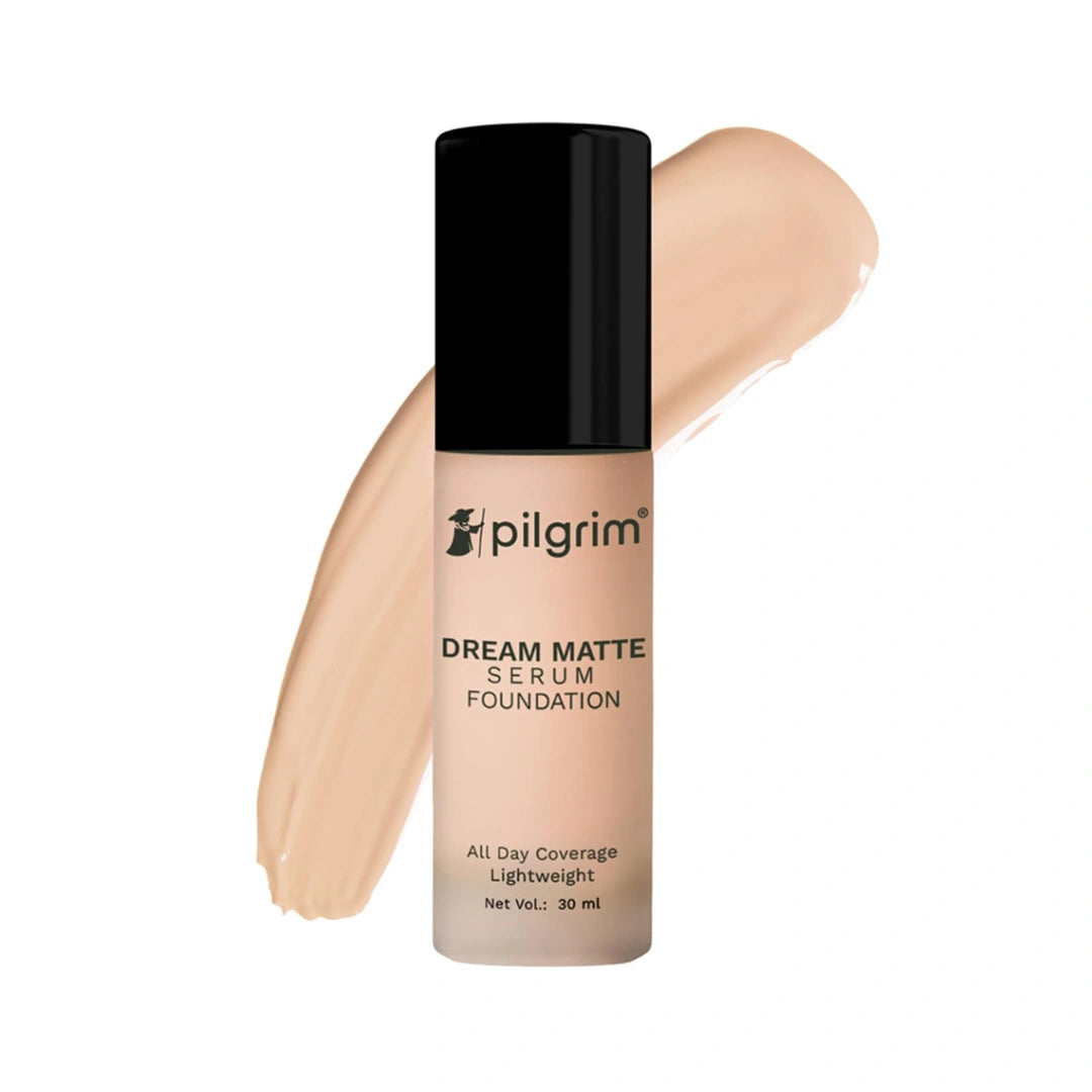Pilgrim Medium Classic Nude-123 Serum Liquid Foundation, Matte & Poreless (30ml)