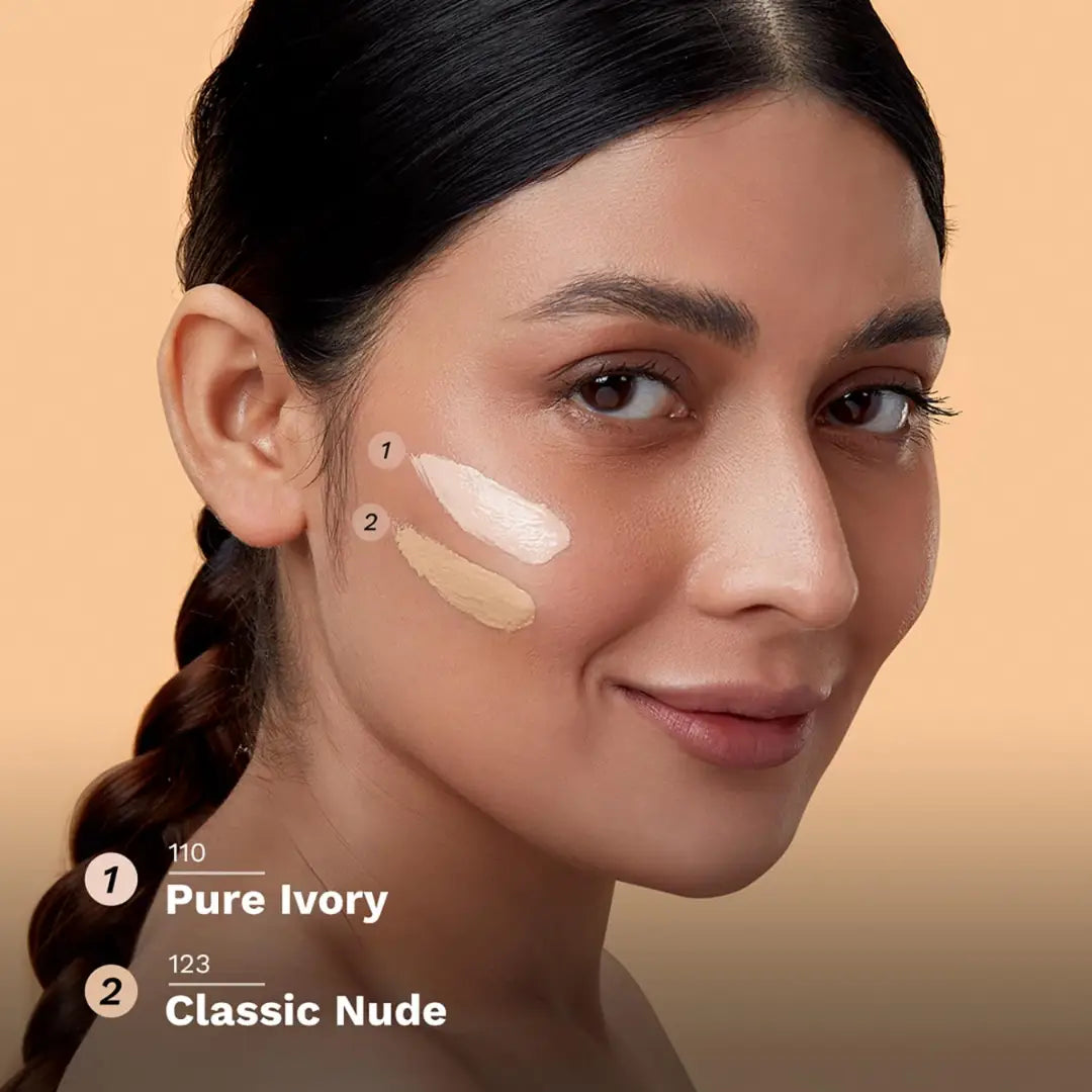 Pilgrim Medium Classic Nude-123 Serum Liquid Foundation, Matte & Poreless (30ml)