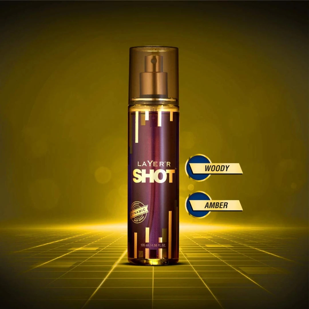 Layer'r Shot Gold Dynamic Deodorant Spray For Men - (135ml)