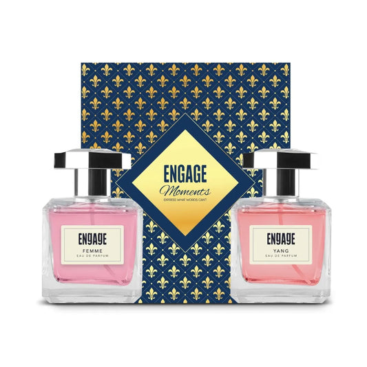 Engage Gift Set - Moments Luxury Perfume Gifts for Women, Femme & Yang, 200ml, Long Lasting Smell Women Perfume (Pack of 2)