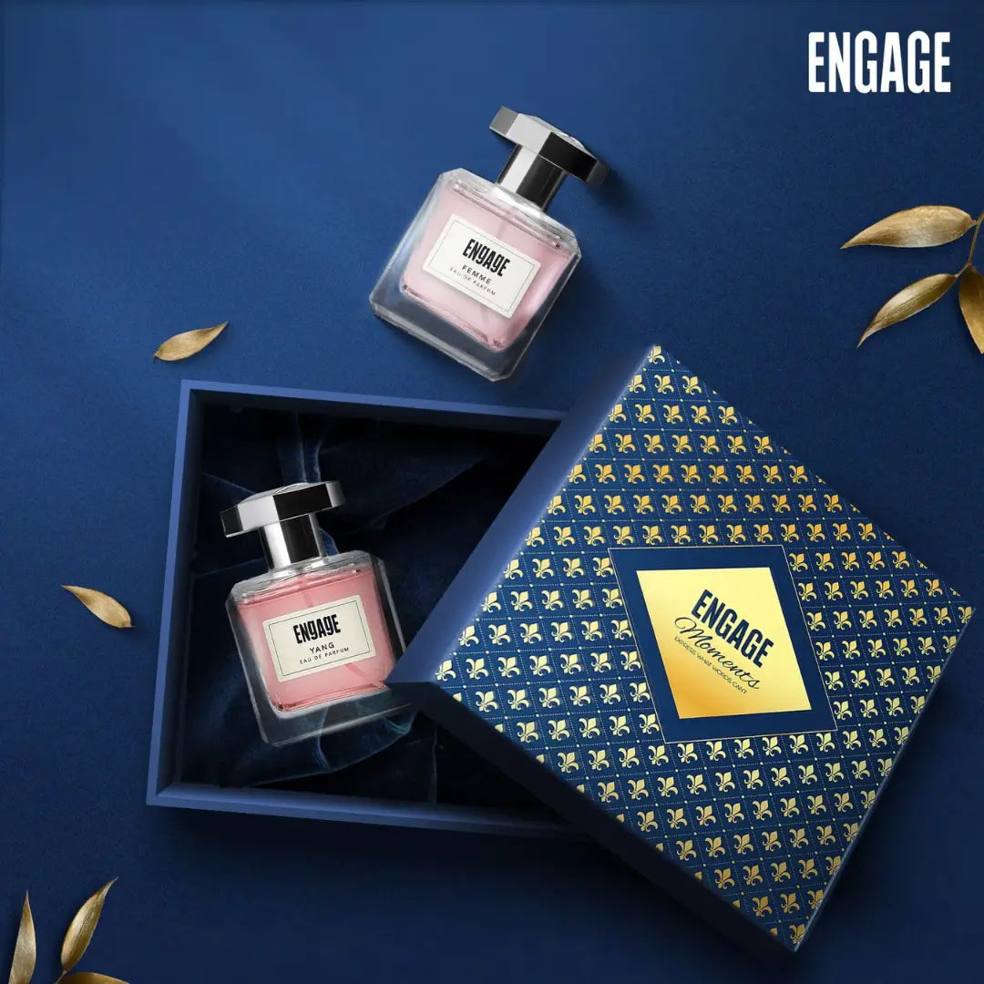 Engage Gift Set - Moments Luxury Perfume Gifts for Women, Femme & Yang, 200ml, Long Lasting Smell Women Perfume (Pack of 2)