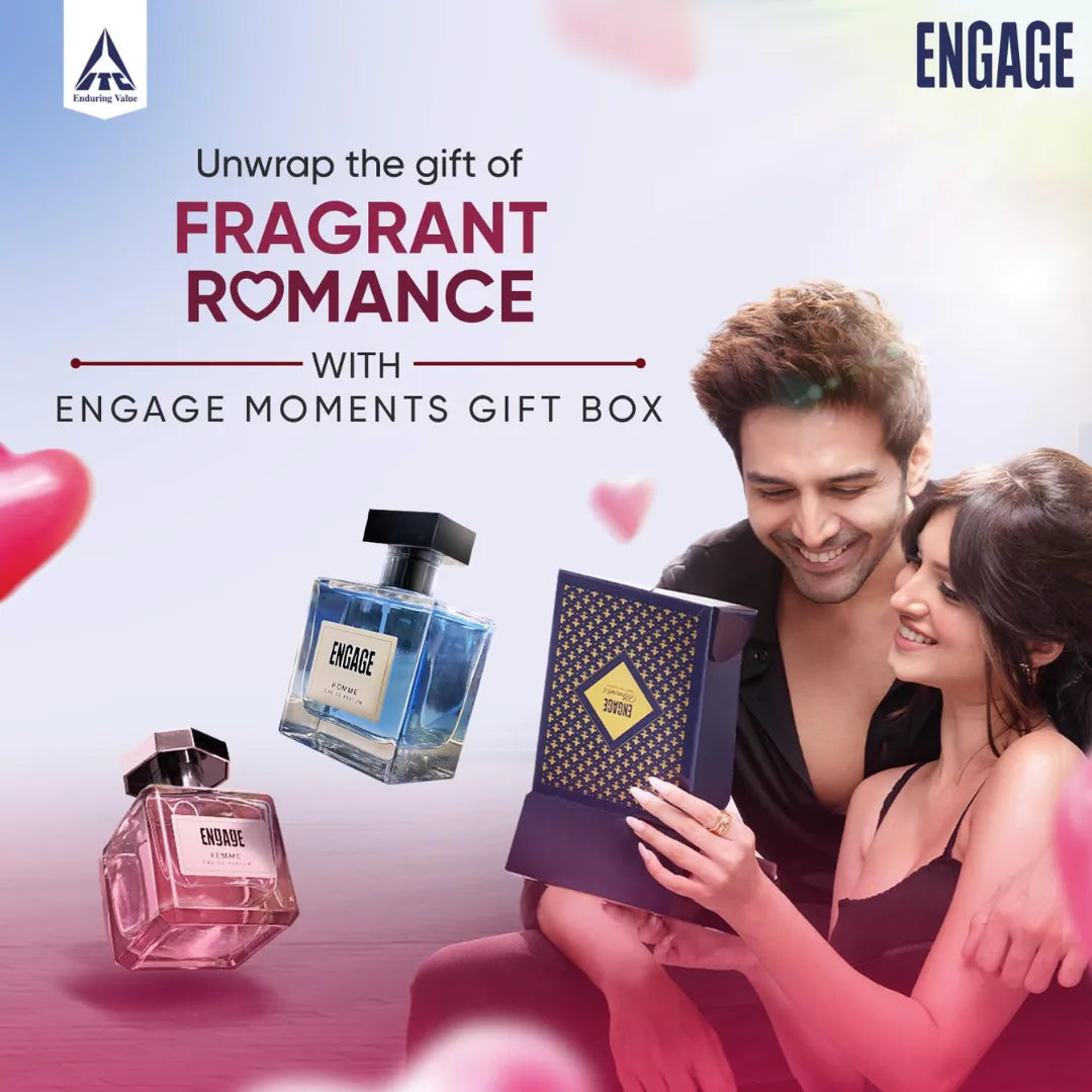 Engage Gift Set - Moments Luxury Perfume Gifts for Women, Femme & Yang, 200ml, Long Lasting Smell Women Perfume (Pack of 2)