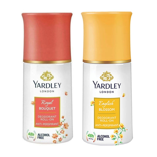 Yardley London Royal Bouquet and English Blossom Deodorant Roll-on For Men & Women 50ml (Pack of 2)