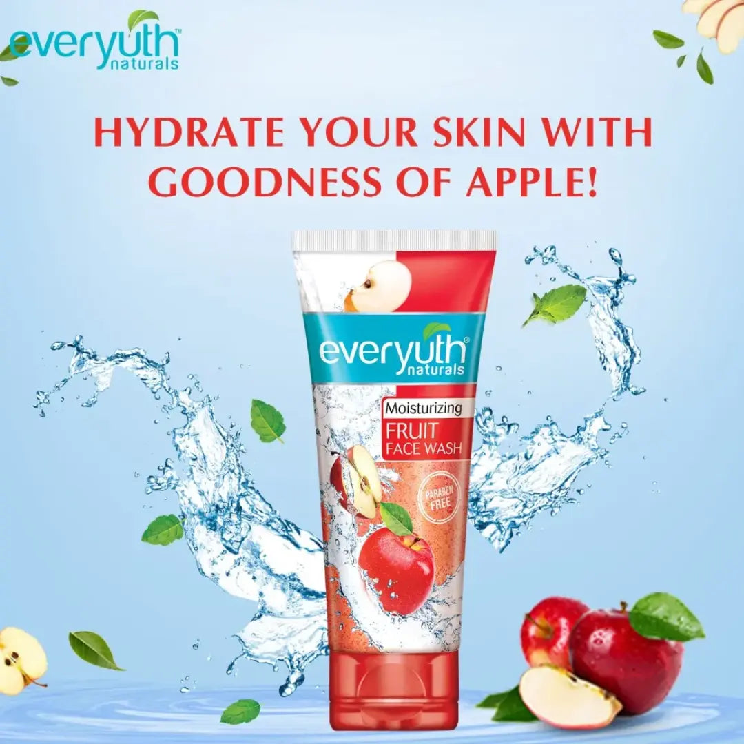 Everyuth Naturals Moisturizing Fruit Face Wash With Apple Extracts  (150g)