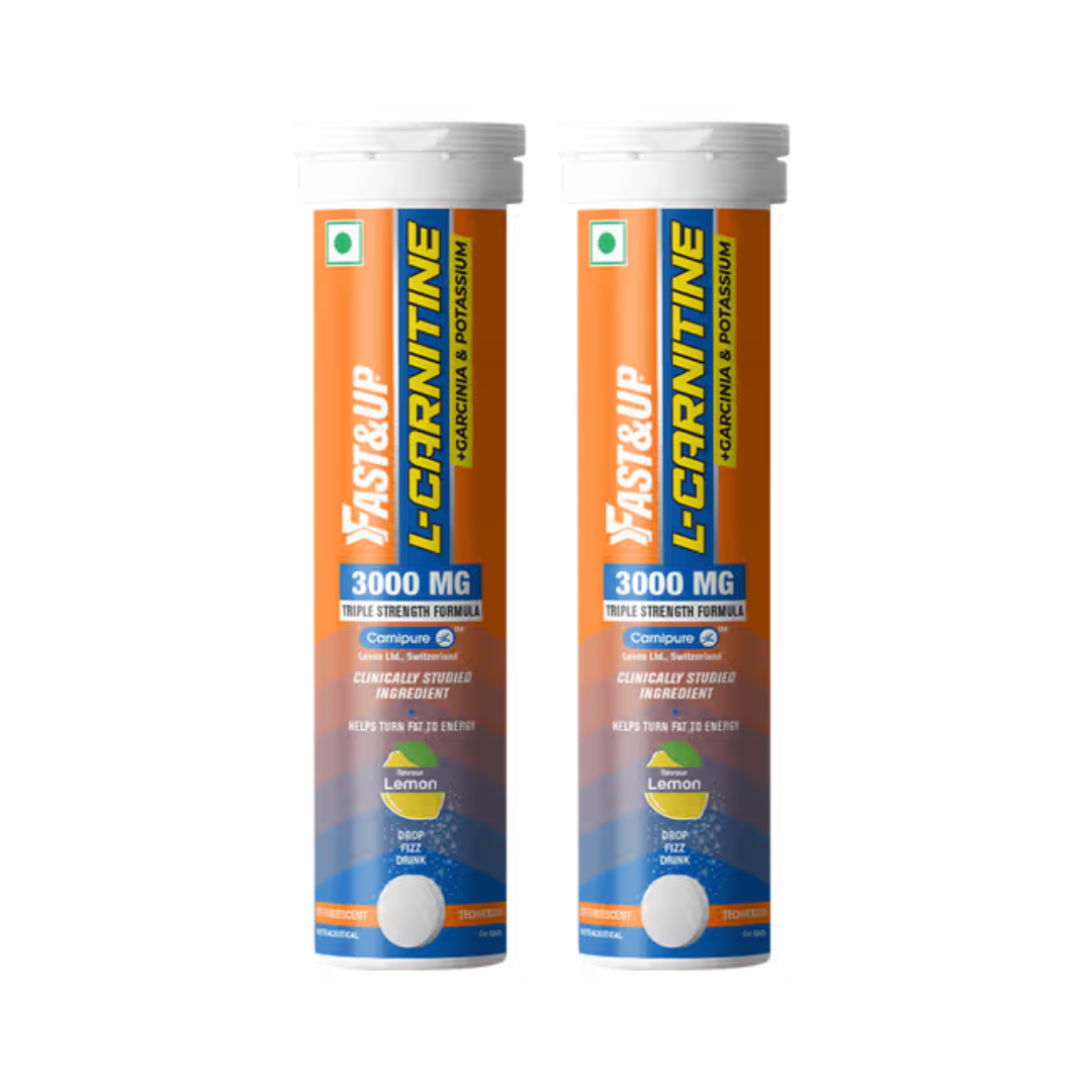 Fast&Up L-Carnitine 3000mg (Pack of 2) | Lemon | Tablets