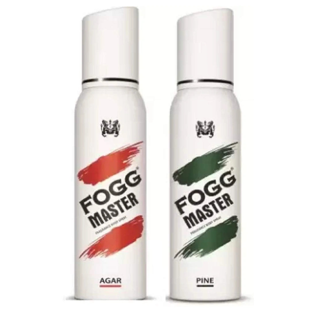 Fogg Master agar,pine, Fragrance Body Spray - For Men(combo) Deodorant Spray - For Men & Women (240 ml, Pack of 2)