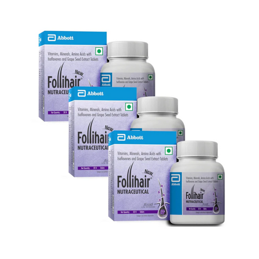 Follihair New by Abbott – Pack of 3 (30s Tablets Each)