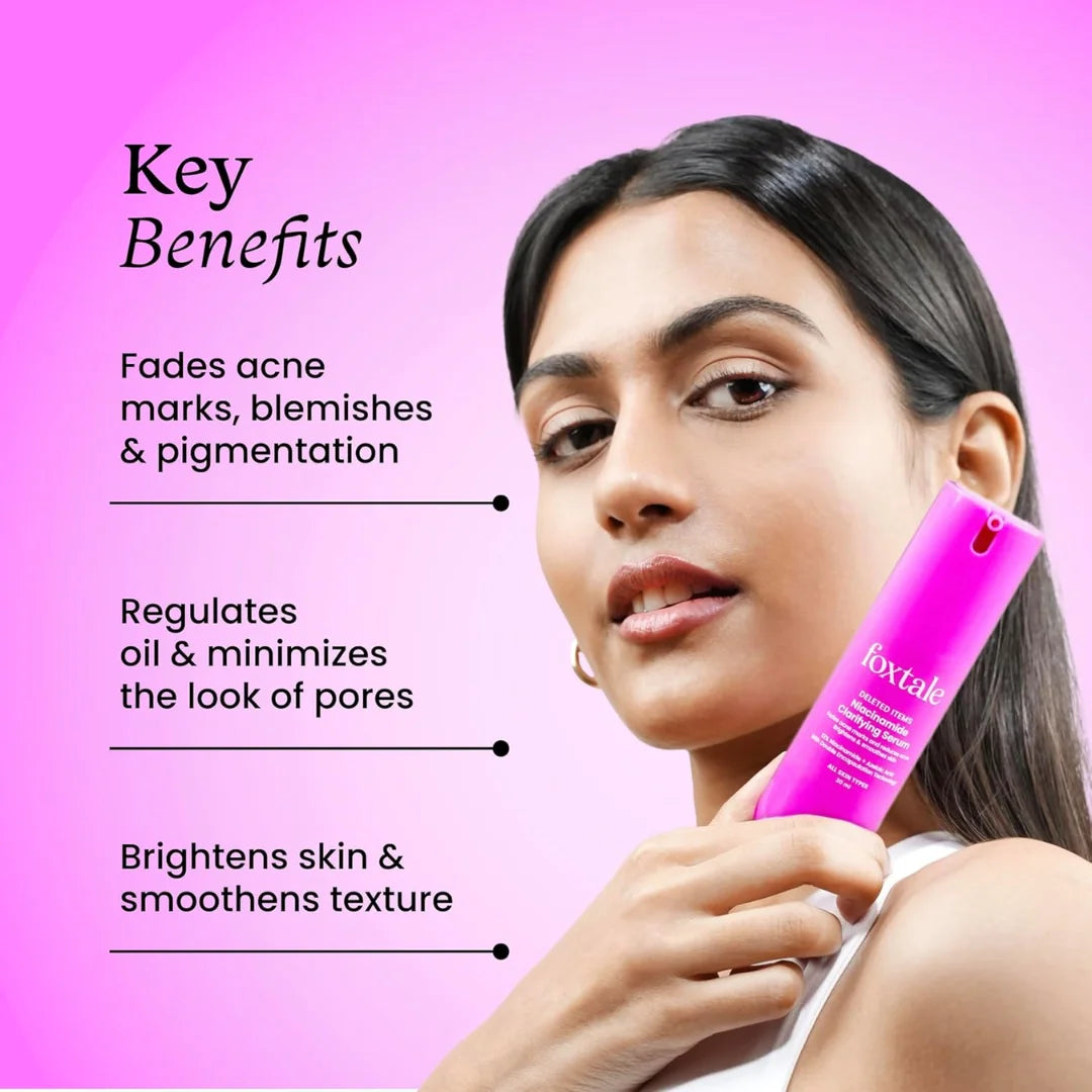 Foxtale 12% Niacinamide Serum with Azelaic Acid for Oil Control & Brightening (30ml)